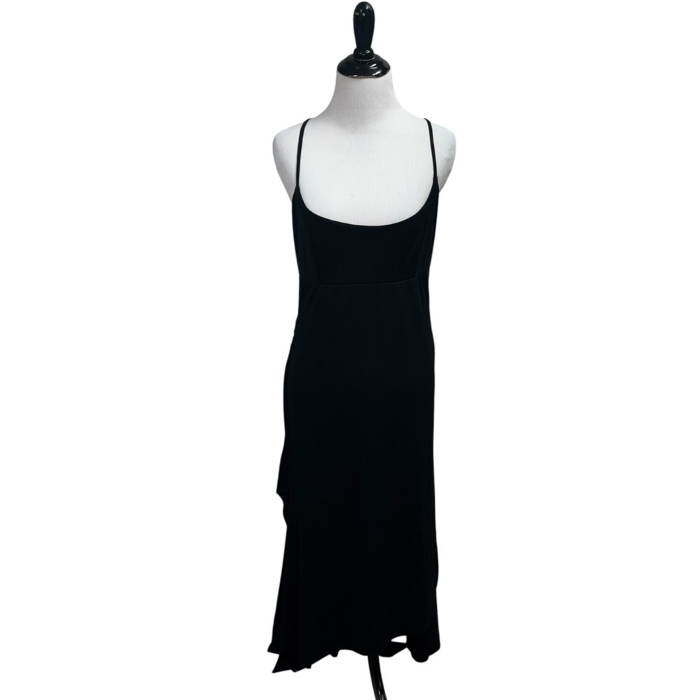 Algo Women's Size 8 Sheath Dress Spaghetti Straps Draped Swirled Accessory
